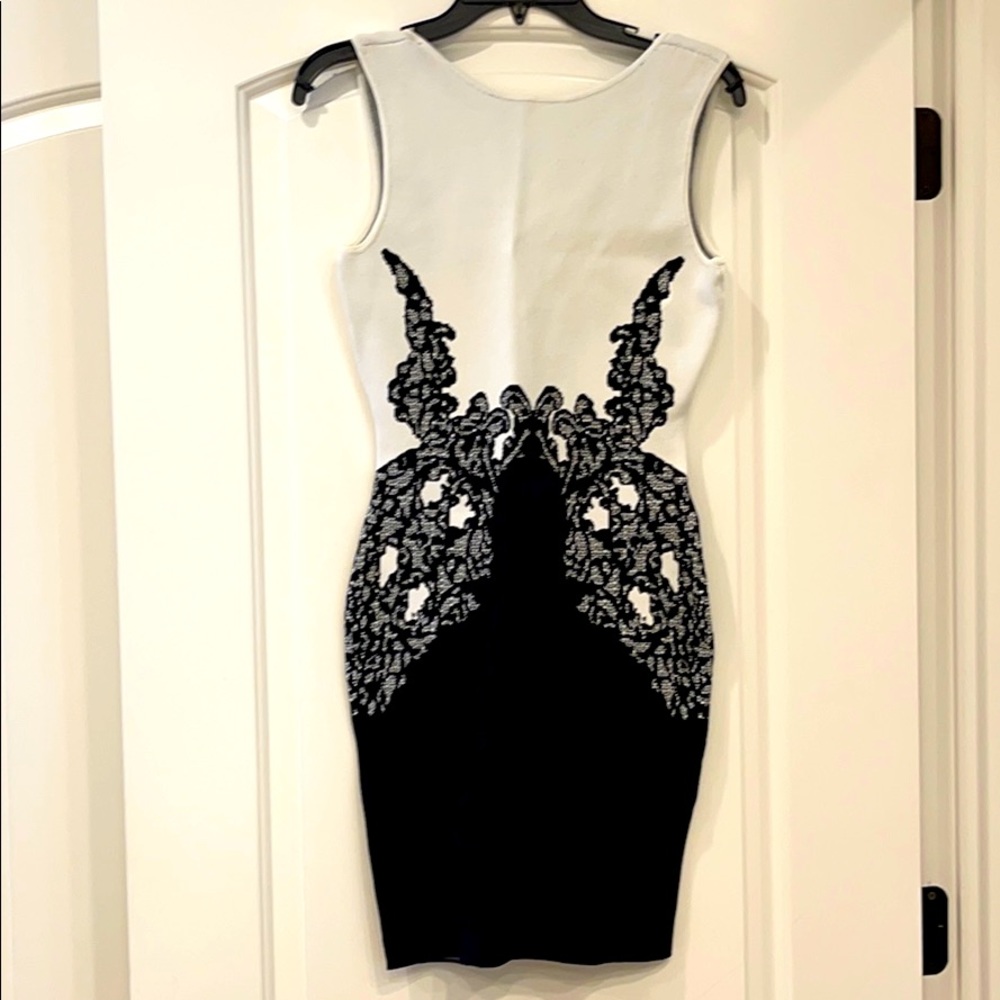 BCBG max Azeris black and white dress.